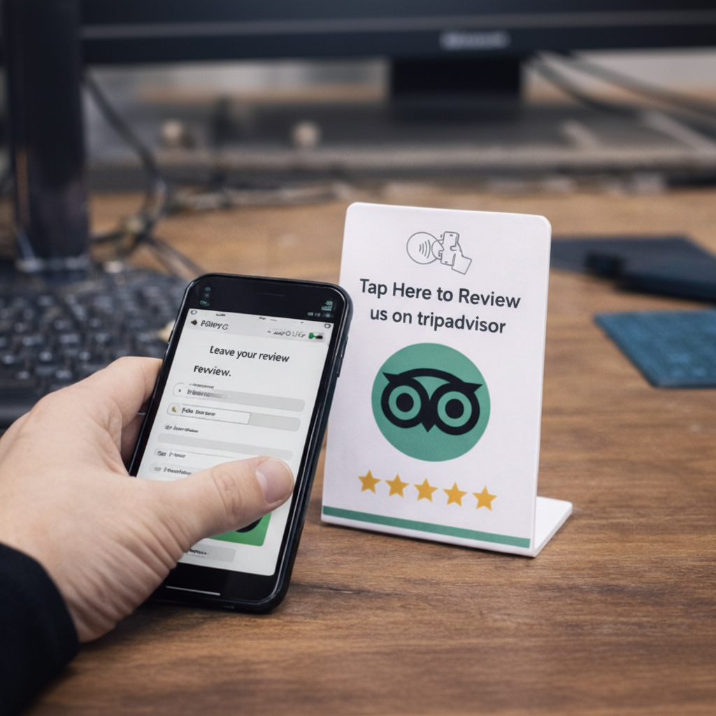 TripAdvisor Stand - In Use