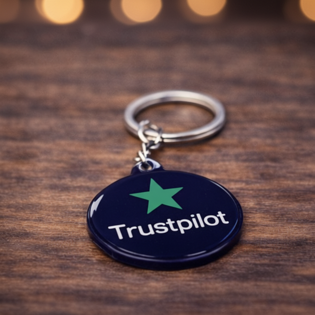 Trustpilot Keychain - Bokeh Background